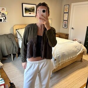 Zara Olive and Purple Jacket